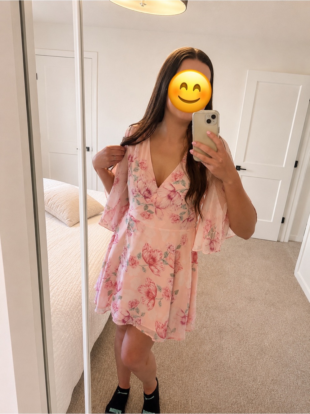 Yumi Kim Pink Floral Wrap Dress